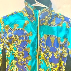 ⭐️Vibrant Blue and Gold Women's Jacket